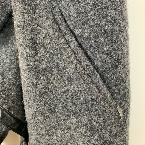 Coster Copenhagen Wool Blend Vegan Leather  Cardigan Sweater Coat Women's sz M - Picture 9 of 11